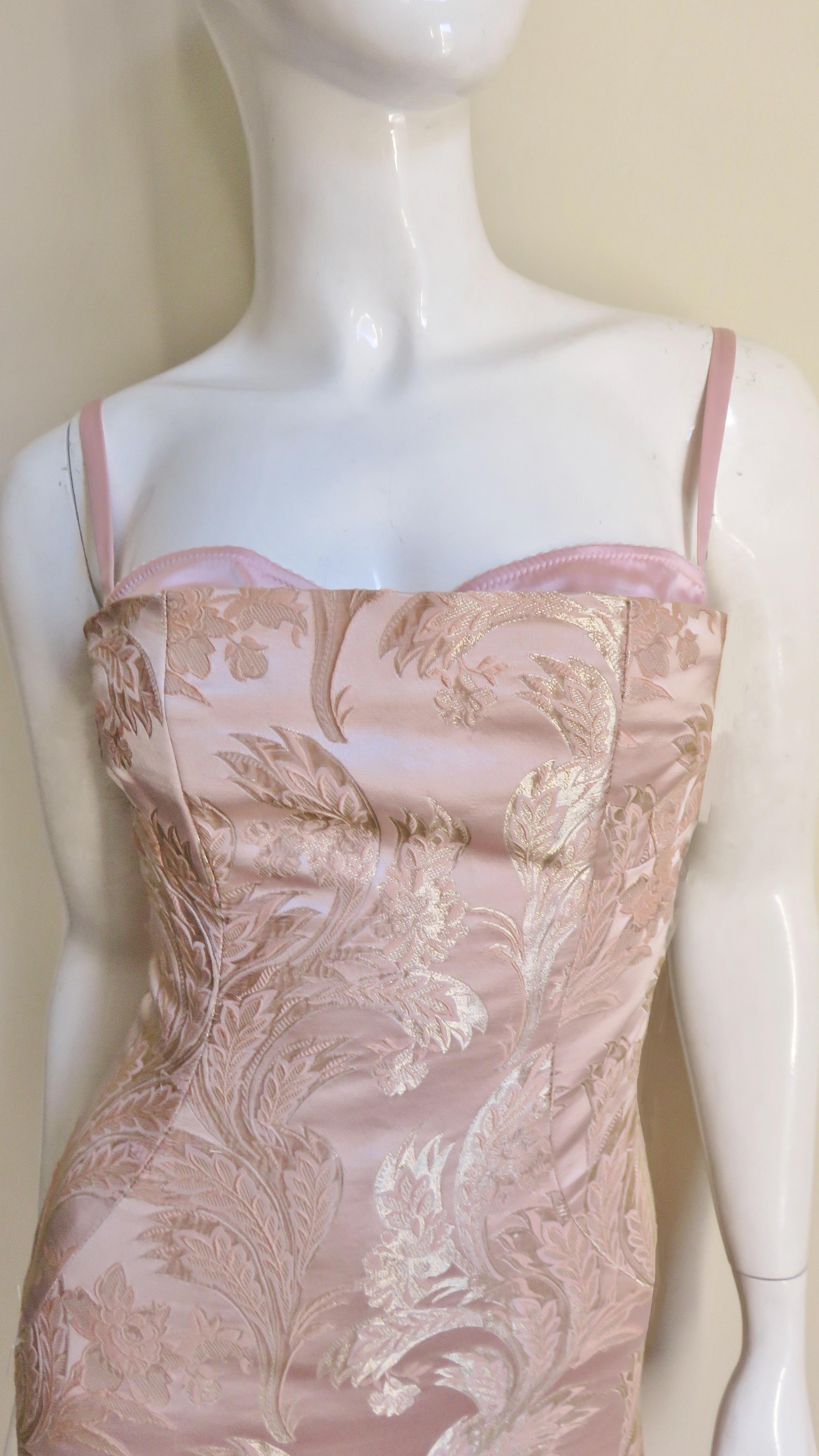 Dolce & Gabbana Back Lace up Corset Dress In Good Condition In Water Mill, NY
