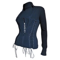 Dolce & Gabbana Lace up Corset and Cardigan Sweater Set
