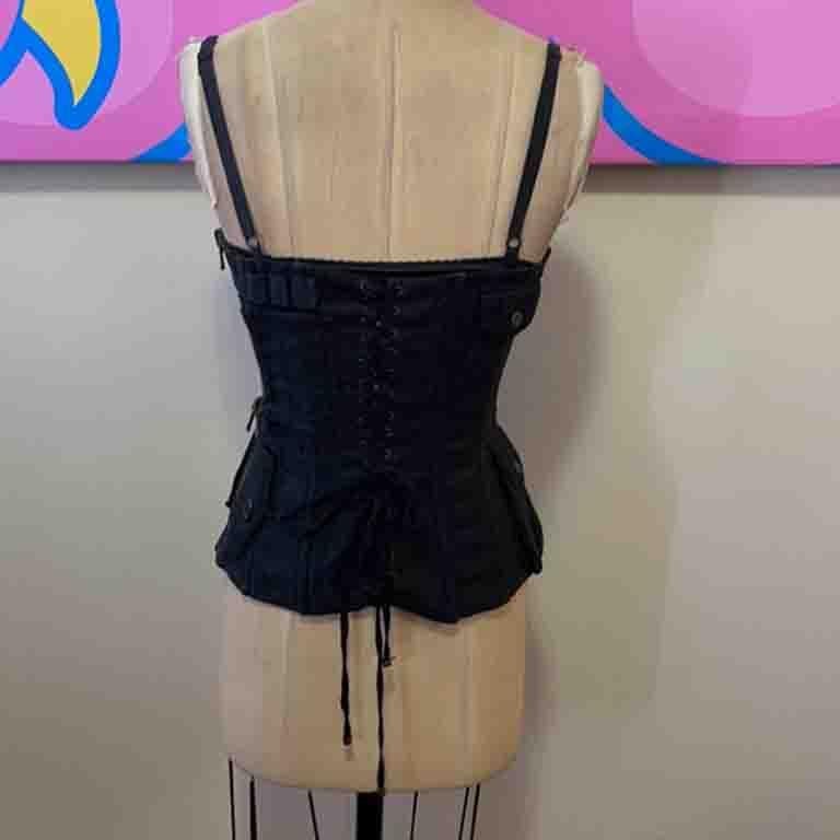 Dolce & Gabbana Lace Up Military Corset Bustier  In Excellent Condition In Los Angeles, CA