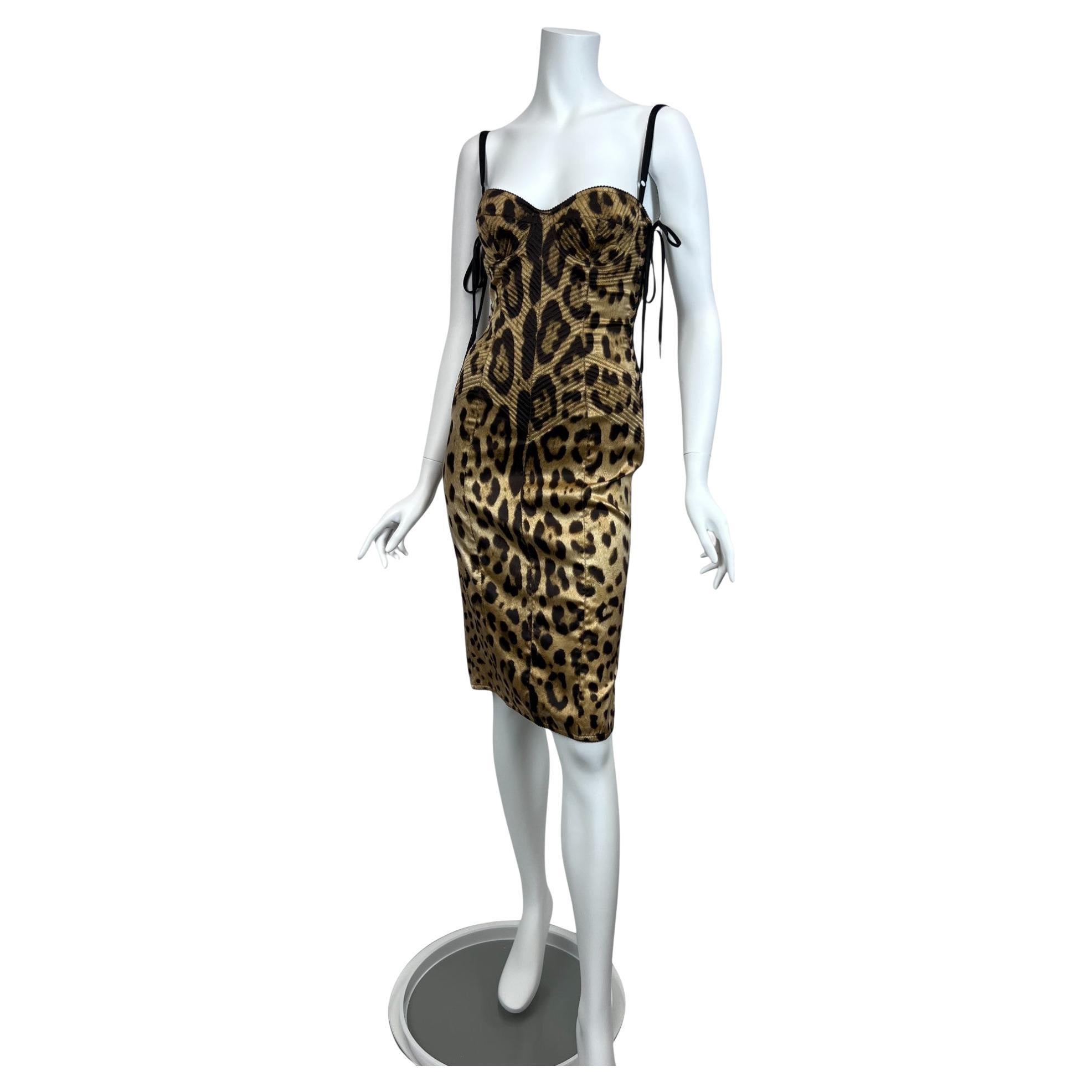 Dolce & Gabbana Lace-Up Silk Corset Dress Sz: 42