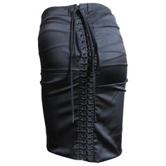 Used Dolce & Gabbana Lace up Silk Skirt