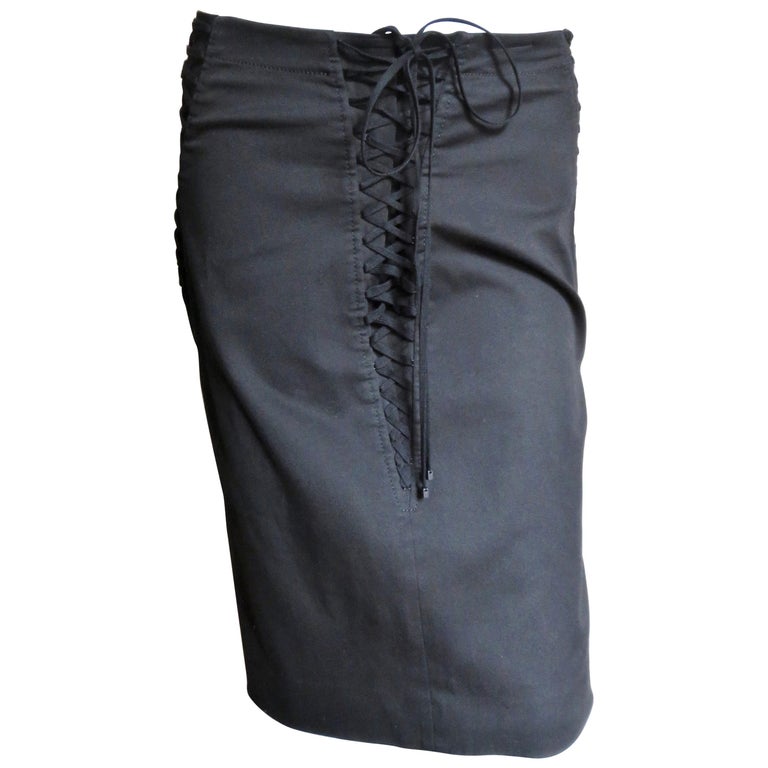 Dolce and Gabbana Lace Up Skirt For Sale at 1stDibs