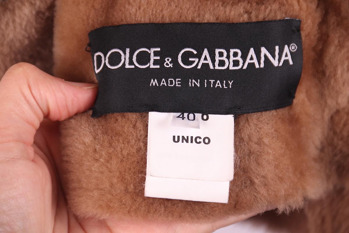 Dolce & Gabbana lambskin coat early 2000s vintage For Sale 7