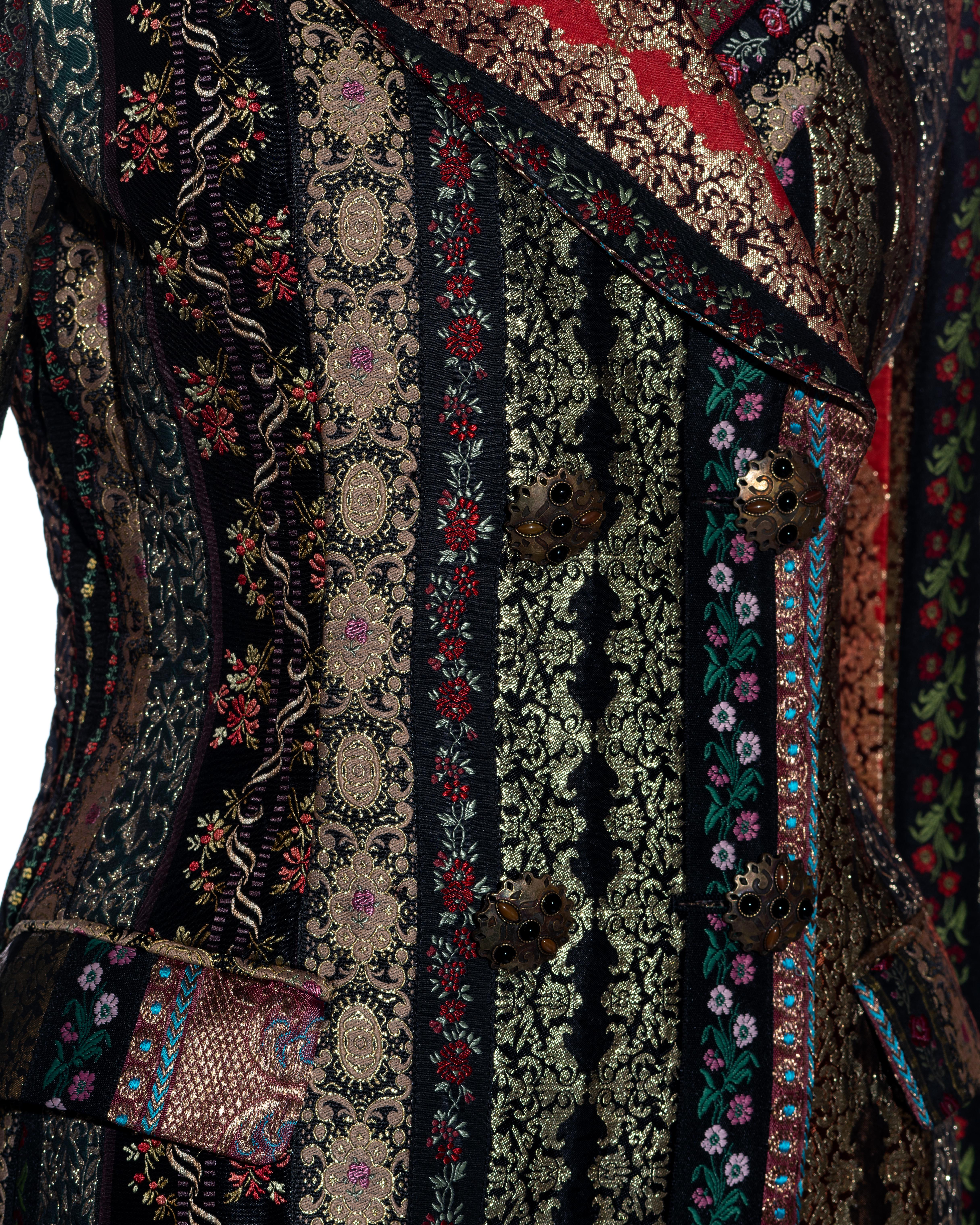 Veste blazer à double boutonnage en brocart lamé Dolce & Gabbana, P/E 1993 en vente 2