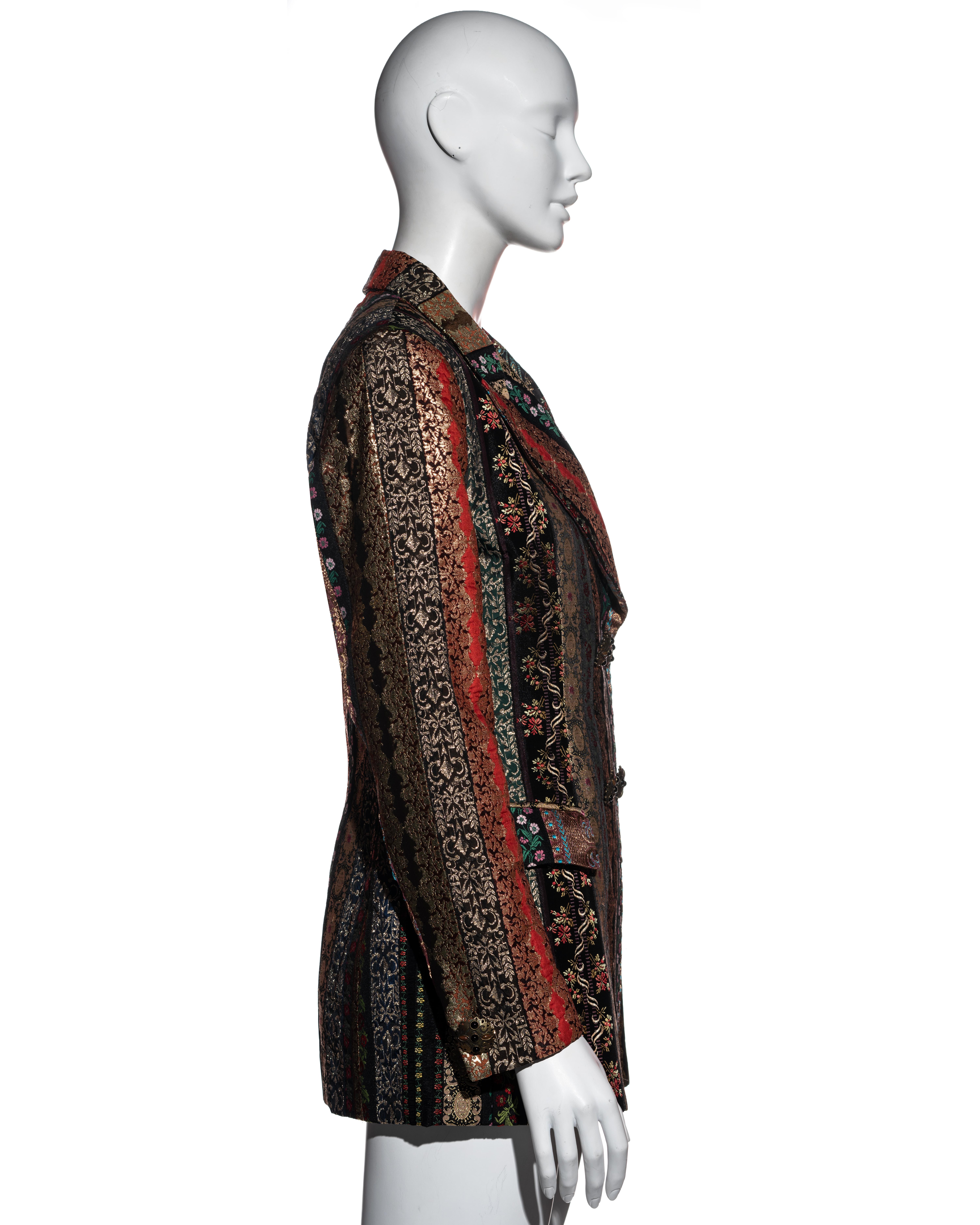 Dolce & Gabbana lamé brocade double-breasted blazer jacket, ss 1993 For Sale 1