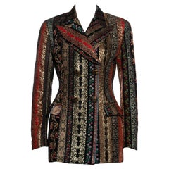 Retro Dolce & Gabbana lamé brocade double-breasted blazer jacket, ss 1993