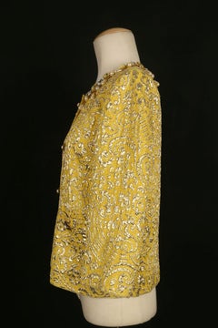 Dolce & Gabbana Lamé Silk and Lamé Jacket Sewn with Beads