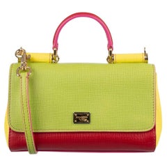 Dolce & Gabbana - Leather Bag MISS SICILY Mini Green Red