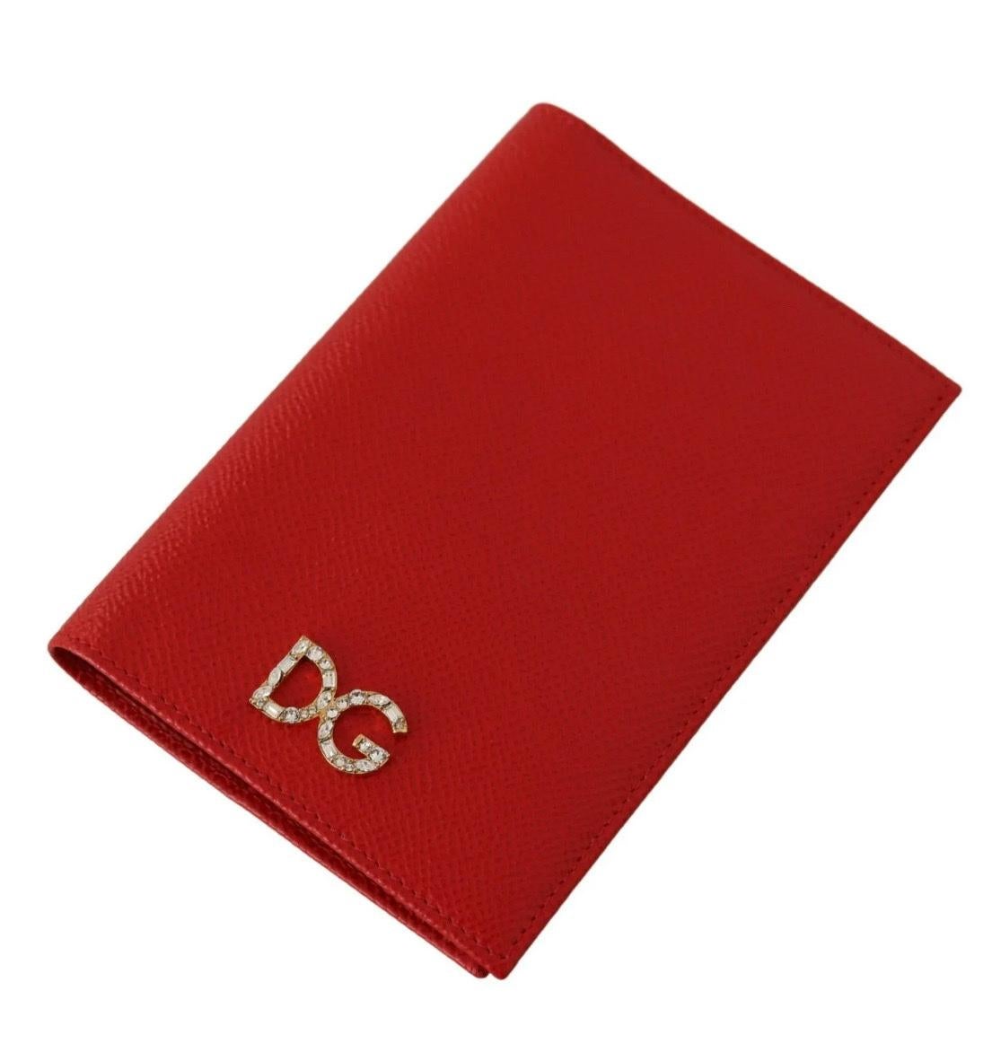 Dolce & Gabbana leather bifold wallet with DG crystals features In New Condition In WELWYN, GB