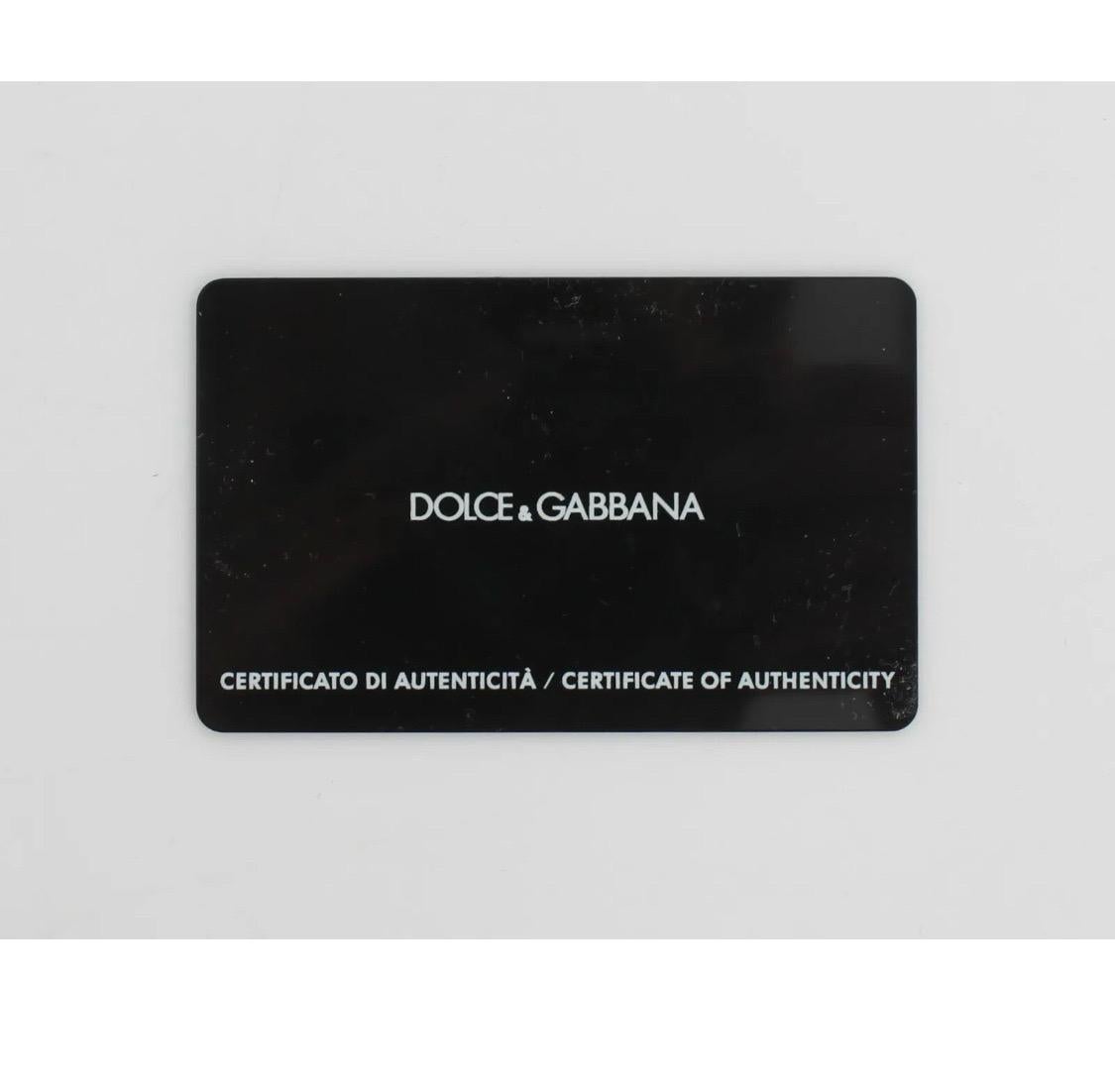 Women's Dolce & Gabbana leather bifold wallet with DG crystals features