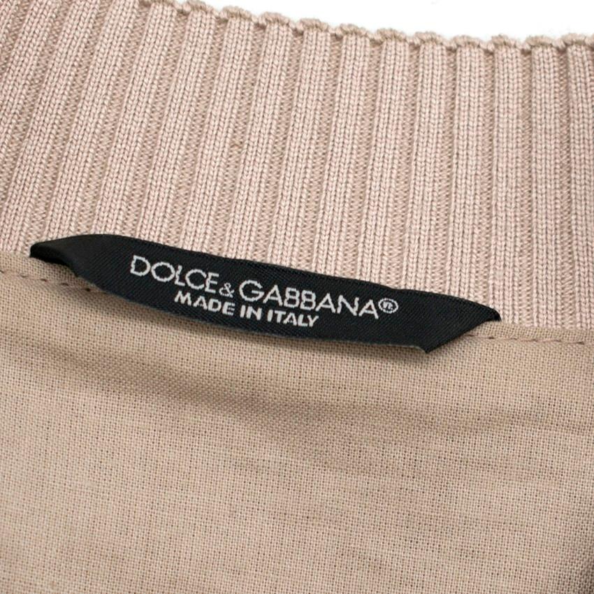 Dolce & Gabbana Leather Bomber Jacket UK 42 3