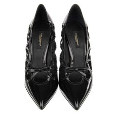 Dolce & Gabbana - Leather Decollete Bow Pumps LORI Black EUR 37