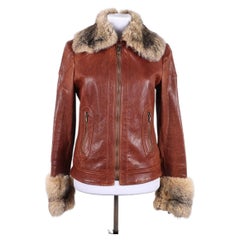 Dolce & Gabbana Lederjacke mit Fuchspelz