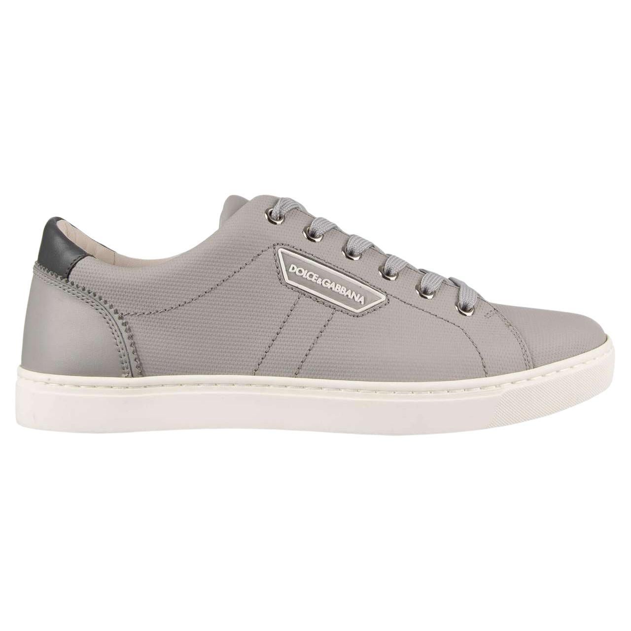 Dolce and Leather Sneakers LONDON Gray EUR 39 For Sale at 1stDibs