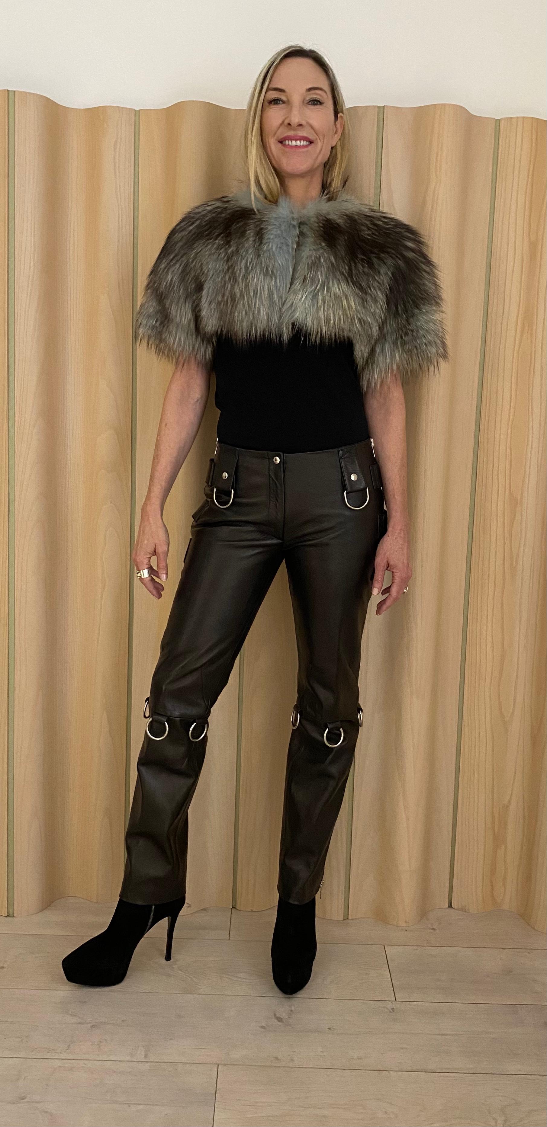 Black Dolce Gabbana Leather Pants 
