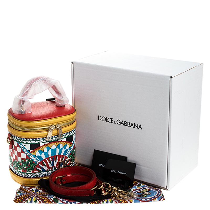 Dolce & Gabbana Leather Sicilian Carretto DG Girls Vanity Crossbody Bag 5