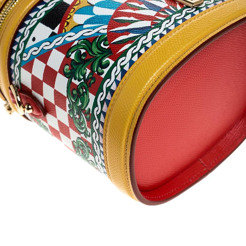 Dolce & Gabbana Leather Sicilian Carretto DG Girls Vanity Crossbody Bag 1