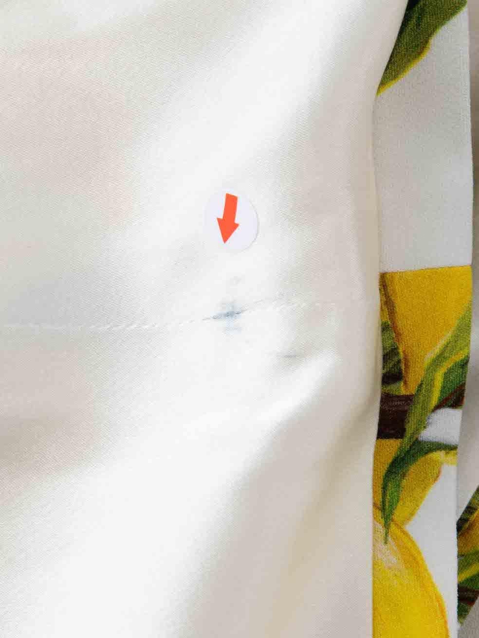 Women's Dolce & Gabbana Lemon Print Long Sleeve Dress Size S For Sale
