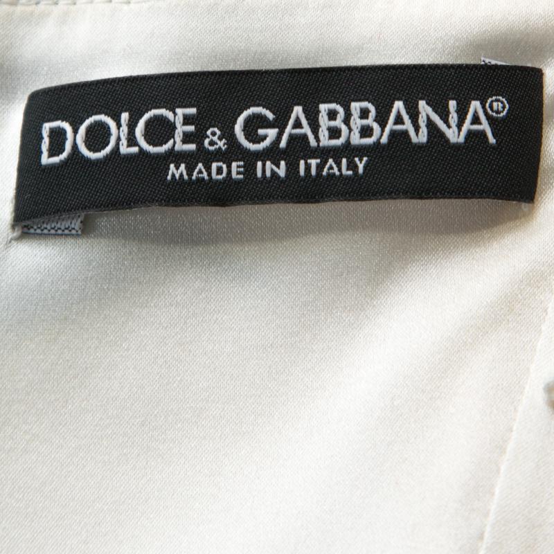 Dolce & Gabbana Lemon Print Ärmelloses Midi Etuikleid S Damen