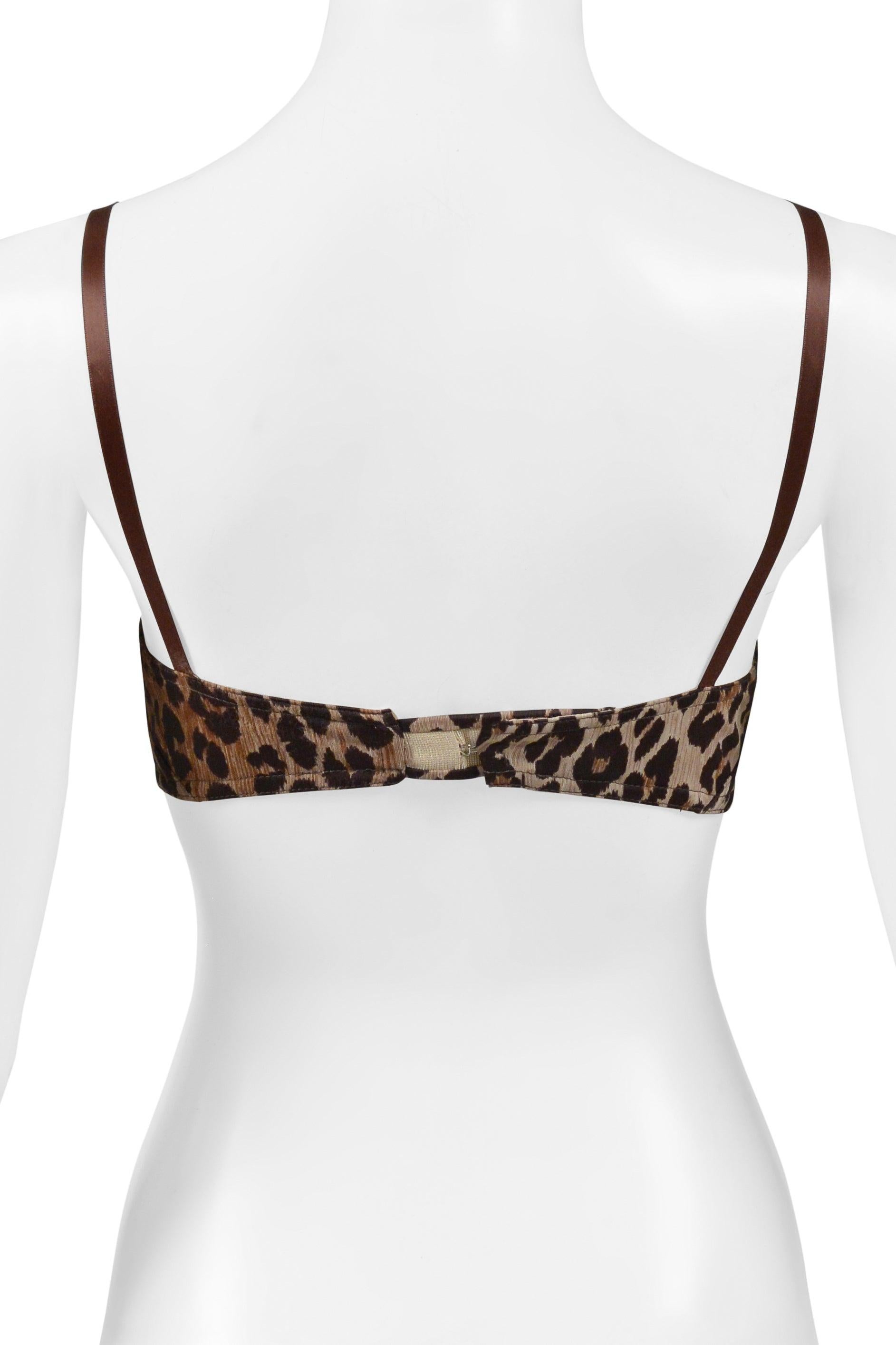 Dolce & Gabbana Leopard Bustier Bra Top 1997 In Excellent Condition For Sale In Los Angeles, CA
