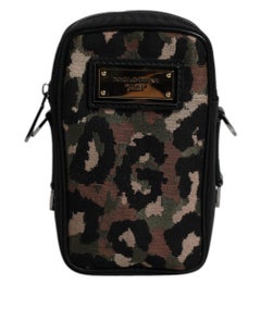 Dolce & Gabbana Leopard Jacquard Shoulder Bag — Multicolor