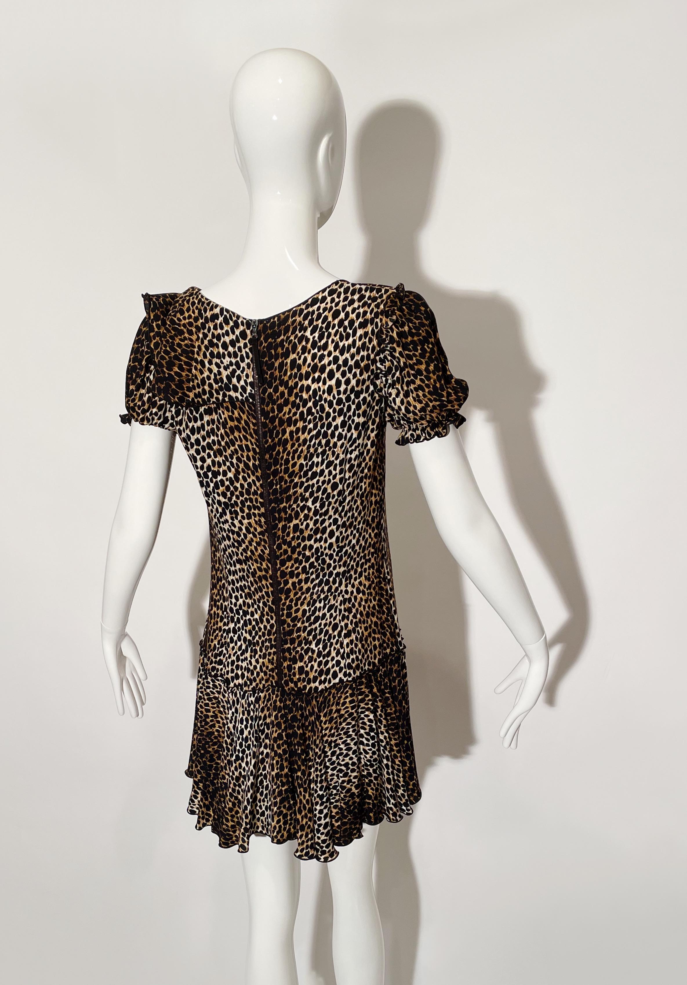 Dolce & Gabbana Leopard Mini Dress  For Sale 1