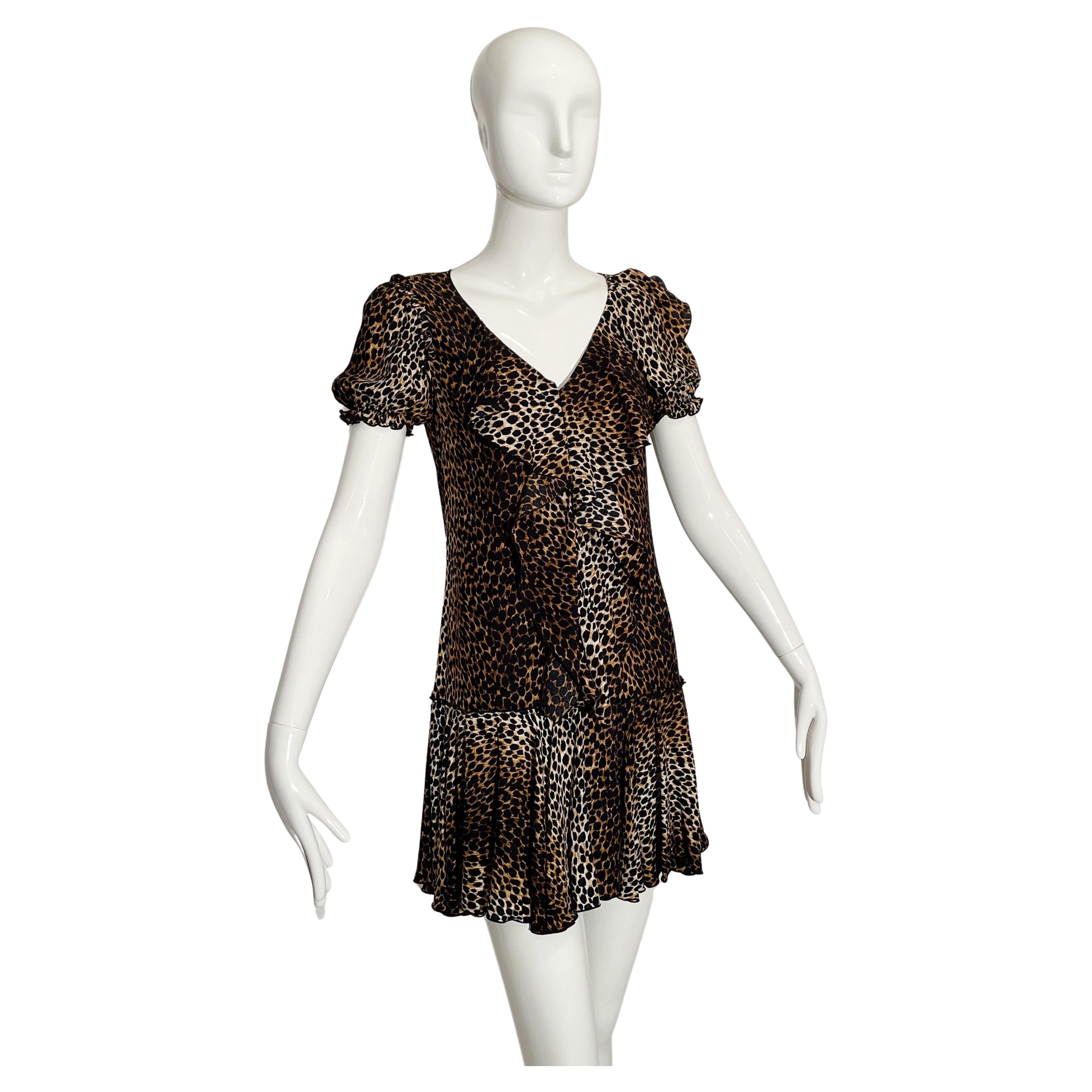 Dolce & Gabbana Leopard Mini Dress  For Sale