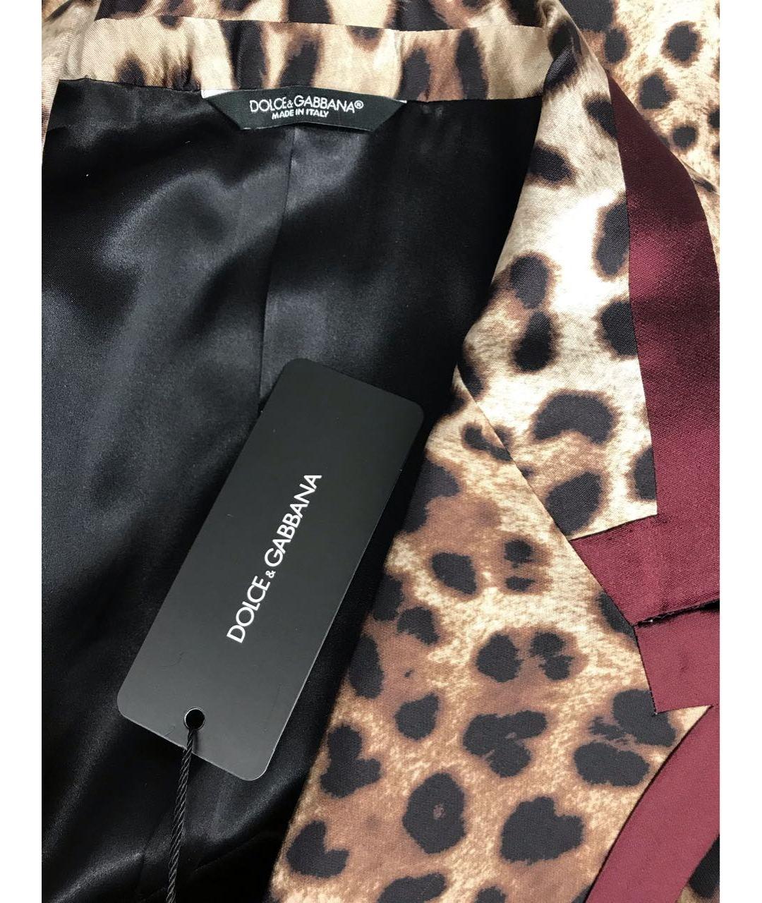 Black Dolce & Gabbana Leopard print 100% Silk blazer for Men