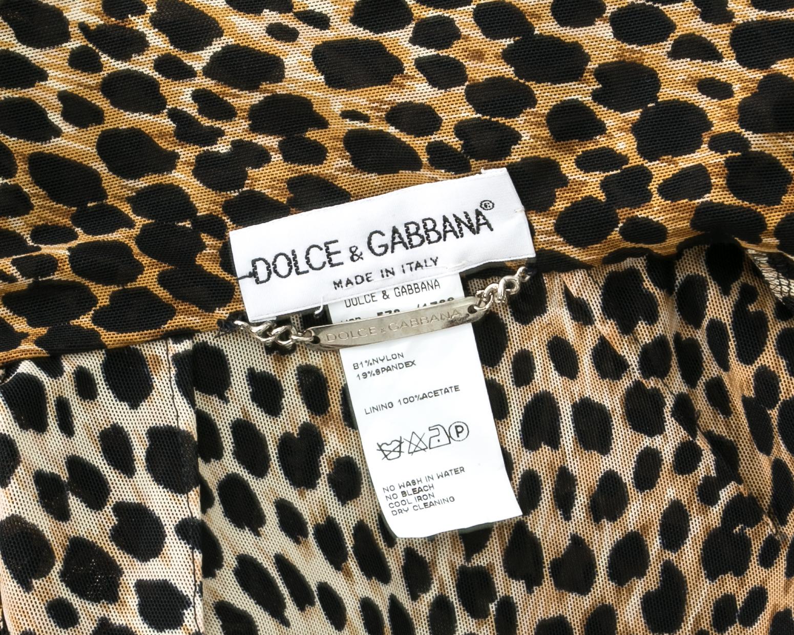 Dolce & Gabbana leopard print 3-piece evening ensemble, A/W 1996 2