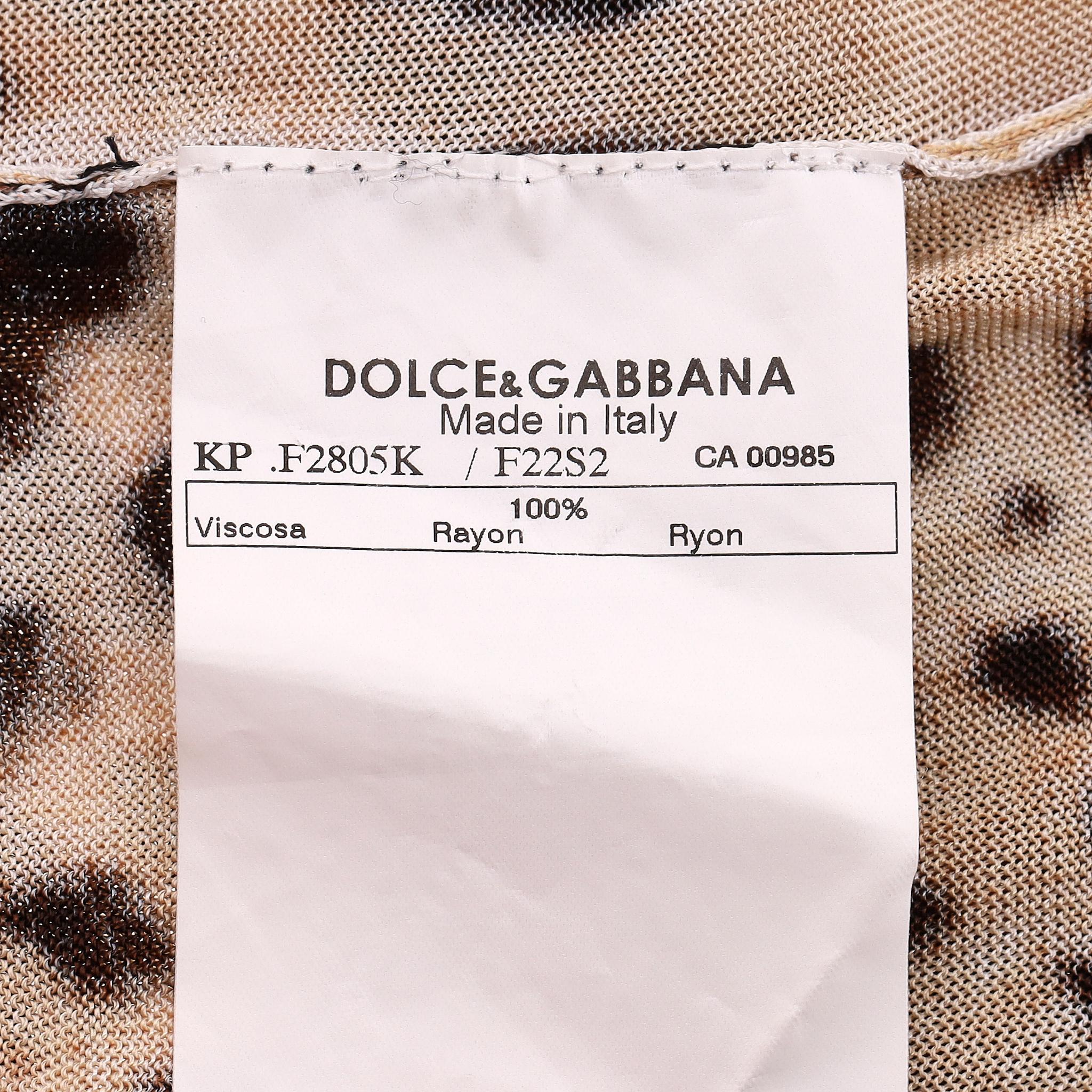 Dolce & Gabbana - Ensemble deux pièces, cardigan et top assortis, imprimé léopard en vente 6