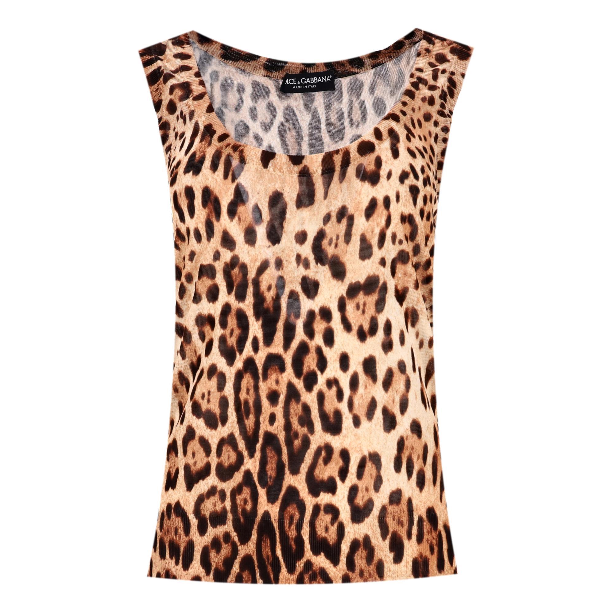 Dolce & Gabbana - Ensemble deux pièces, cardigan et top assortis, imprimé léopard en vente 3