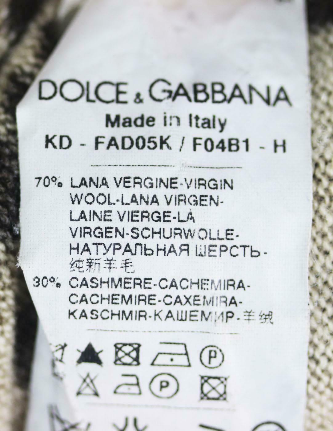 Dolce & Gabbana Leopard Print Cashmere Blend Dress 1