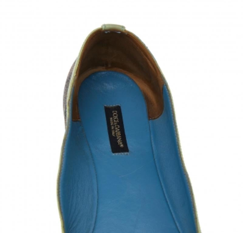  Dolce & Gabbana Ballerines en toile et cuir imprimé léopard, taille 40 Pour femmes 