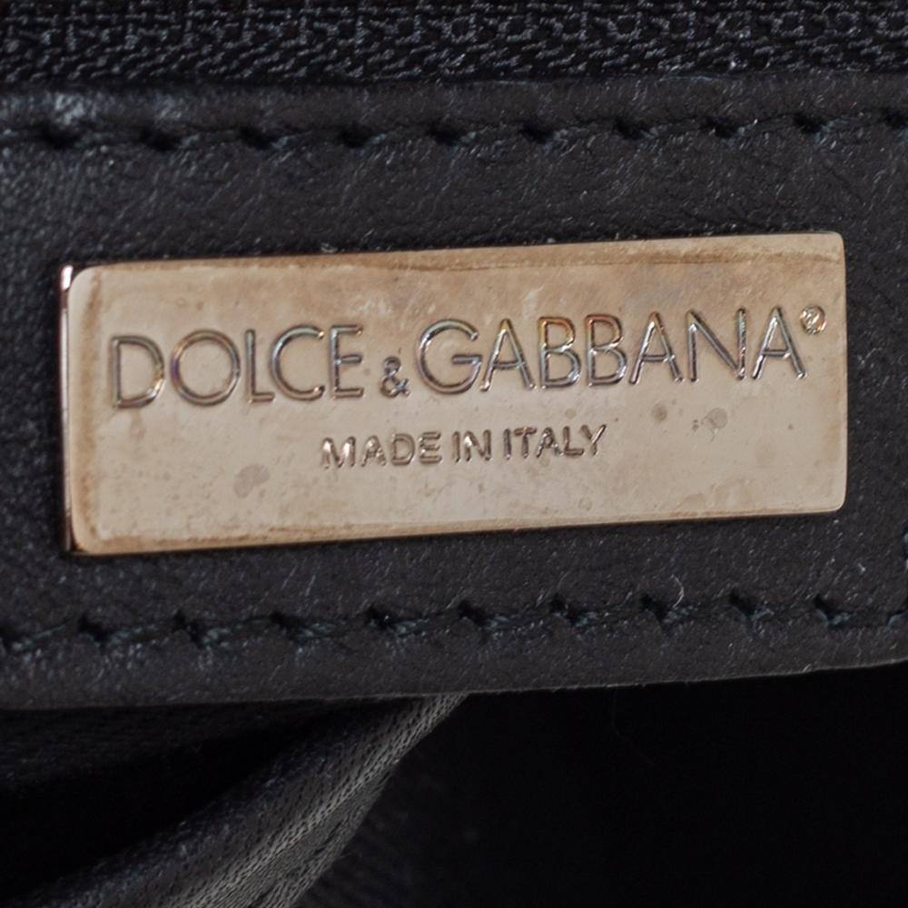 Dolce & Gabbana Leopard Print Coated Canvas Large Miss Sicily Top Handle Bag In Good Condition In Dubai, Al Qouz 2