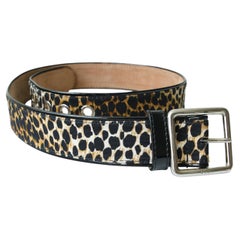 Dolce & Gabbana Leopard Print Leather Belt size 85/34