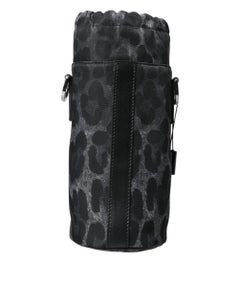 Dolce & Gabbana Leopard-Print Nylon Mini Bag — Black