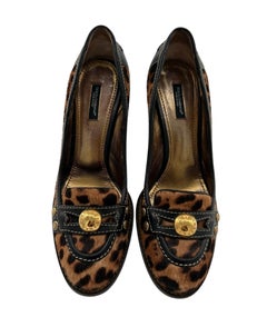 Dolce & Gabbana Leopard Print Pony Hair Pumps, 2000s