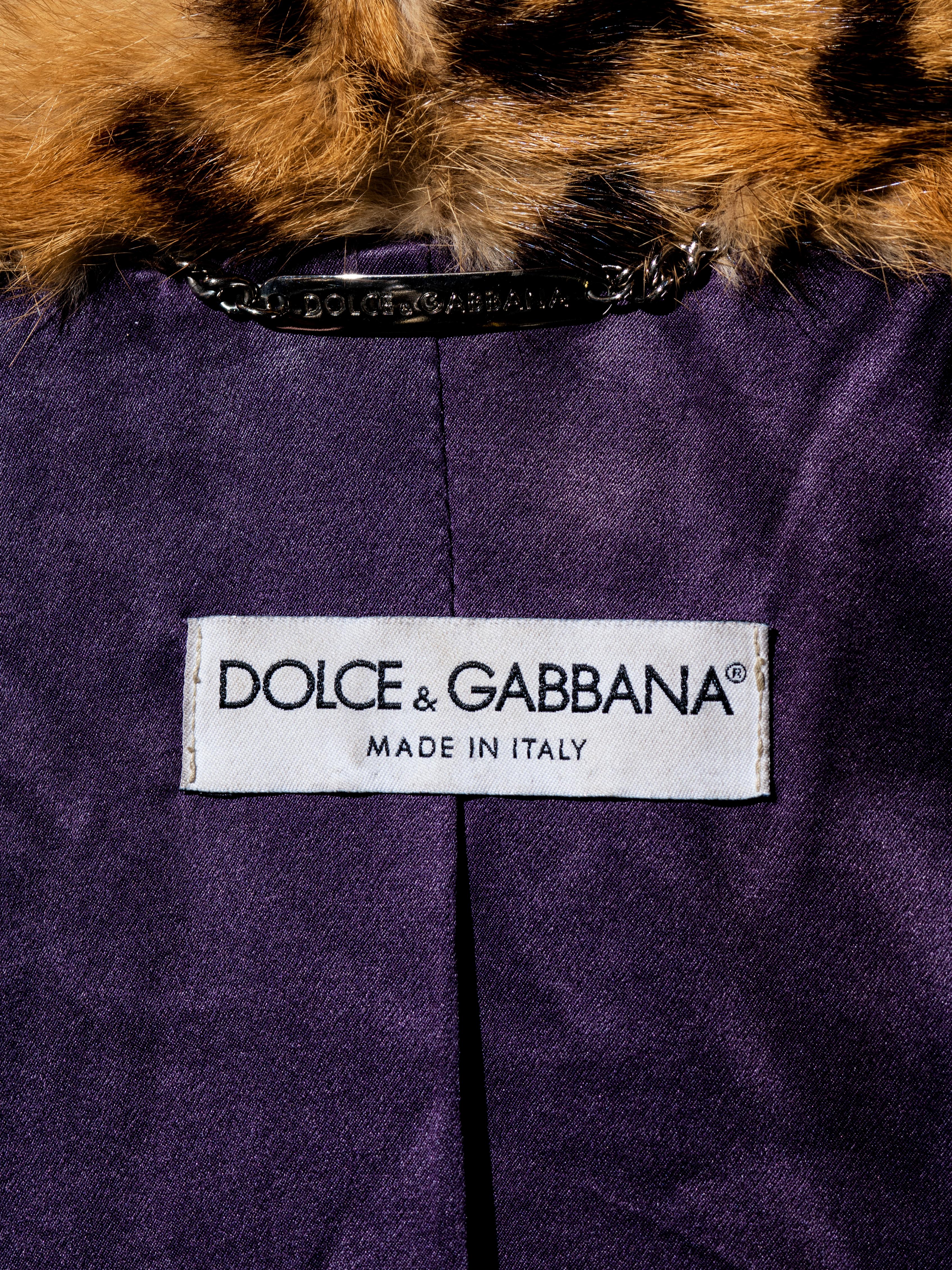 Dolce & Gabbana leopard print rabbit fur coat, fw 2000 2