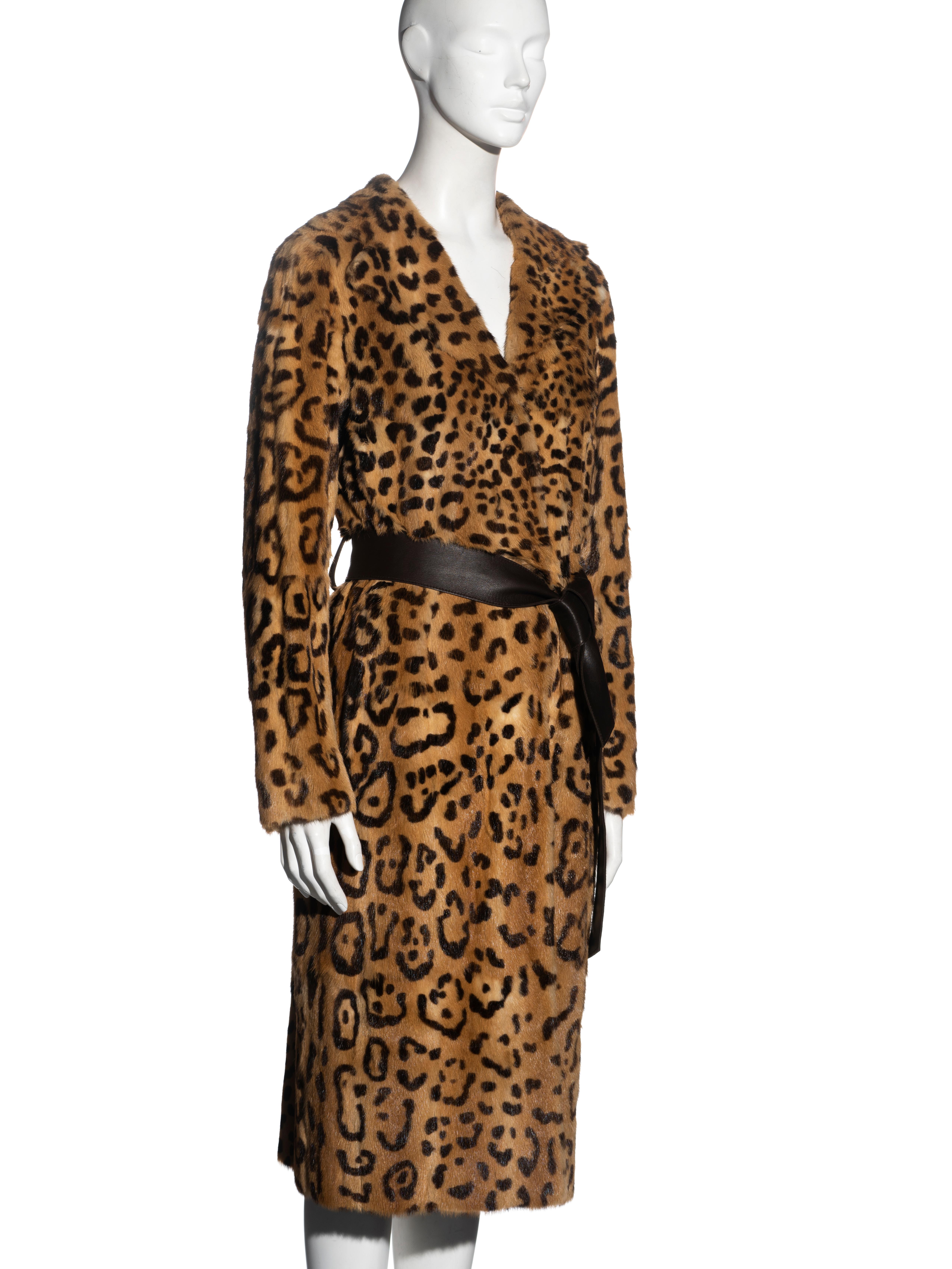 Dolce & Gabbana leopard print rabbit fur coat, fw 2000 In Excellent Condition In London, GB