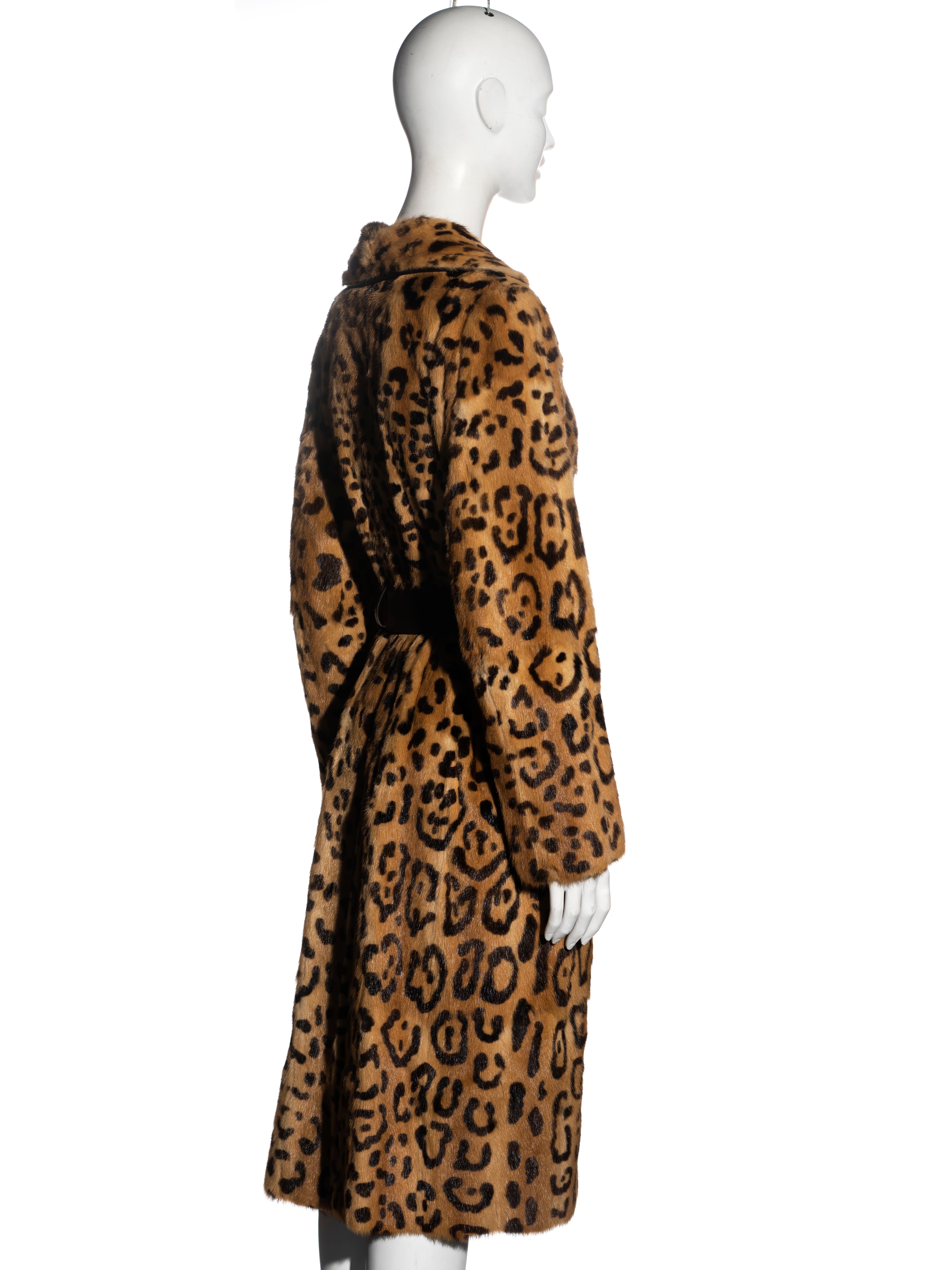 Women's Dolce & Gabbana leopard print rabbit fur coat, fw 2000