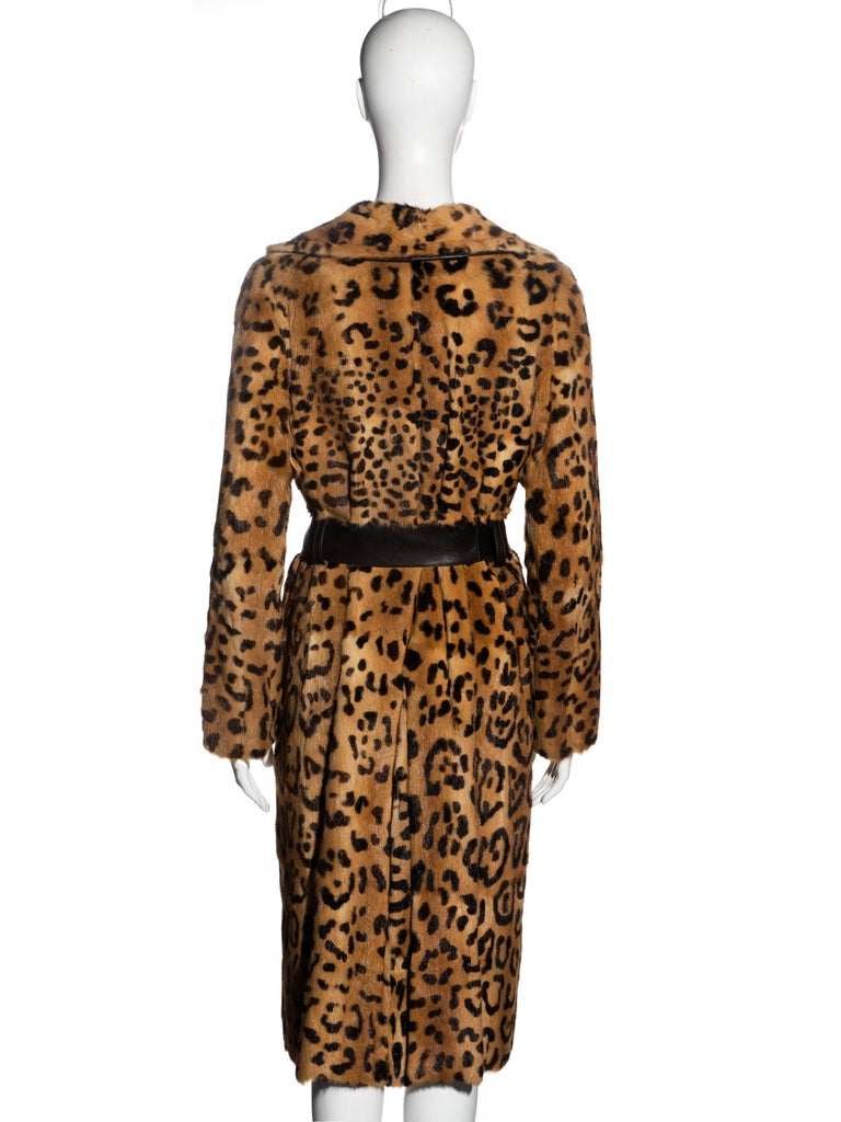 Dolce and Gabbana leopard print rabbit fur coat, fw 2000 For Sale at ...