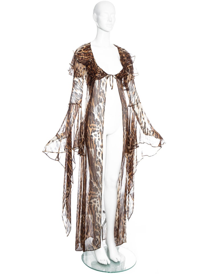 Dolce and Gabbana leopard print silk chiffon evening robe, ss 1997 at ...