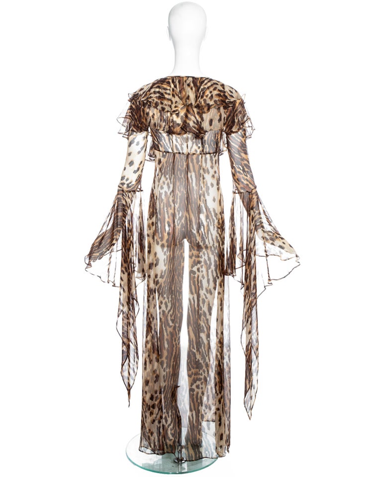 Dolce and Gabbana leopard print silk chiffon evening robe, ss 1997 at ...