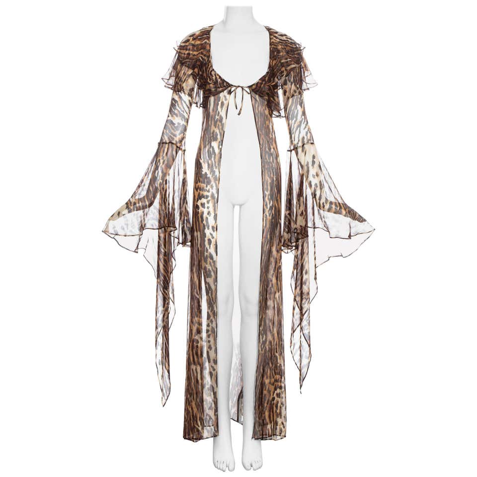 Dolce and Gabbana leopard print silk chiffon evening robe, ss 1997 at ...