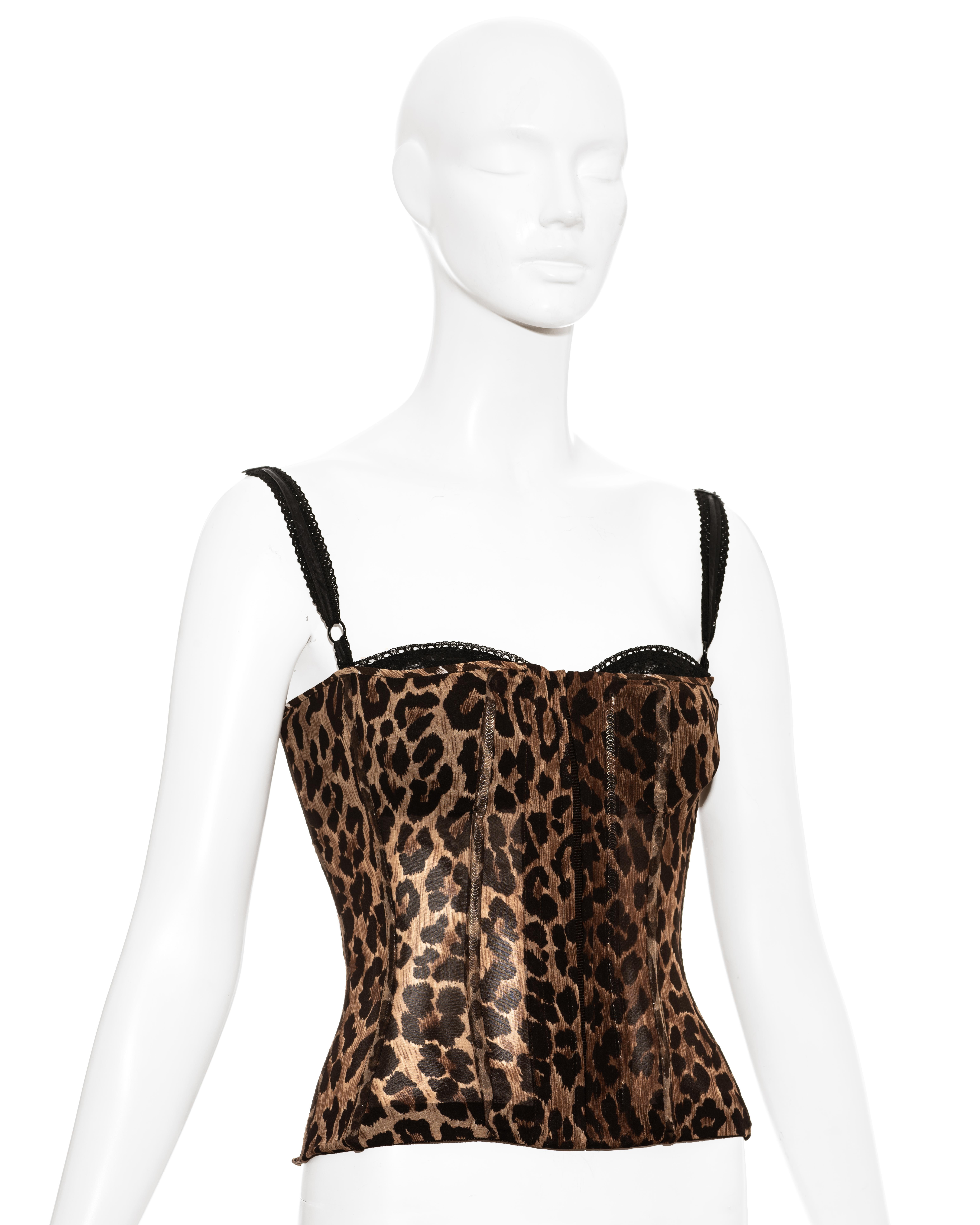 leopard print corset