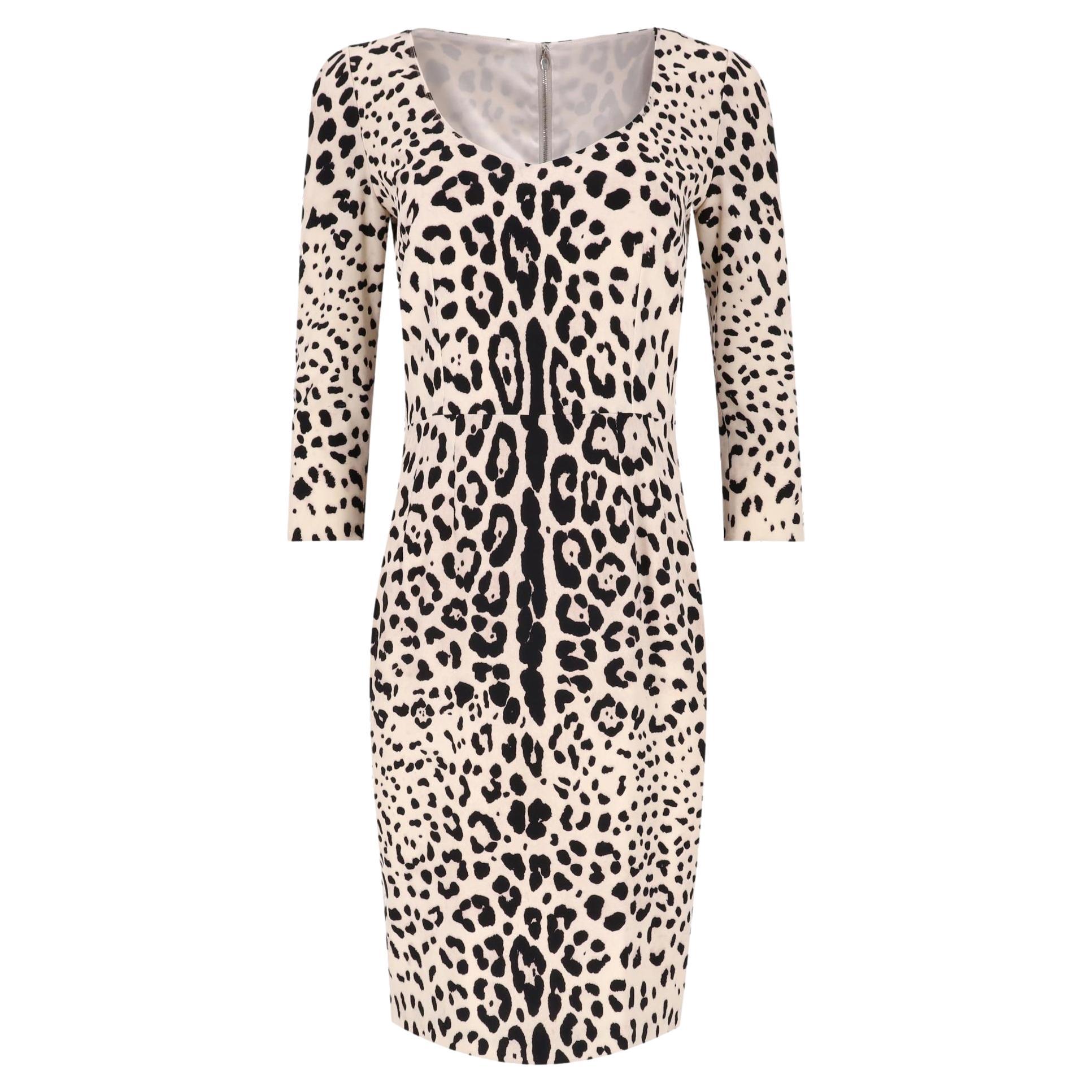 Dolce & Gabbana Leopard Print Silk Dress