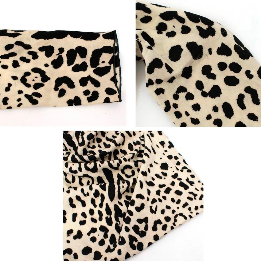 Dolce & Gabbana Leopard Print Silk Dress - Size US 4 For Sale 4