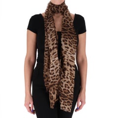 Dolce & Gabbana Leopard Print Silk Scarf