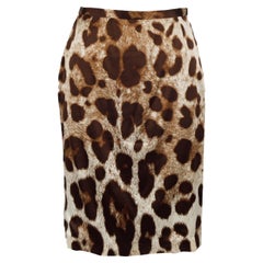 Dolce & Gabbana Leopard Print Skirt 