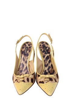 Dolce & Gabbana Leopard Print Slingback Pumps - EU 39